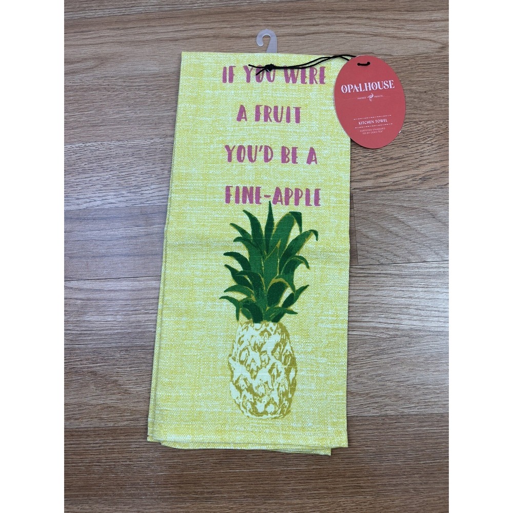 Opalhouse Pineapple Kitchen Dish Towel 100%‎ Cotton NEW